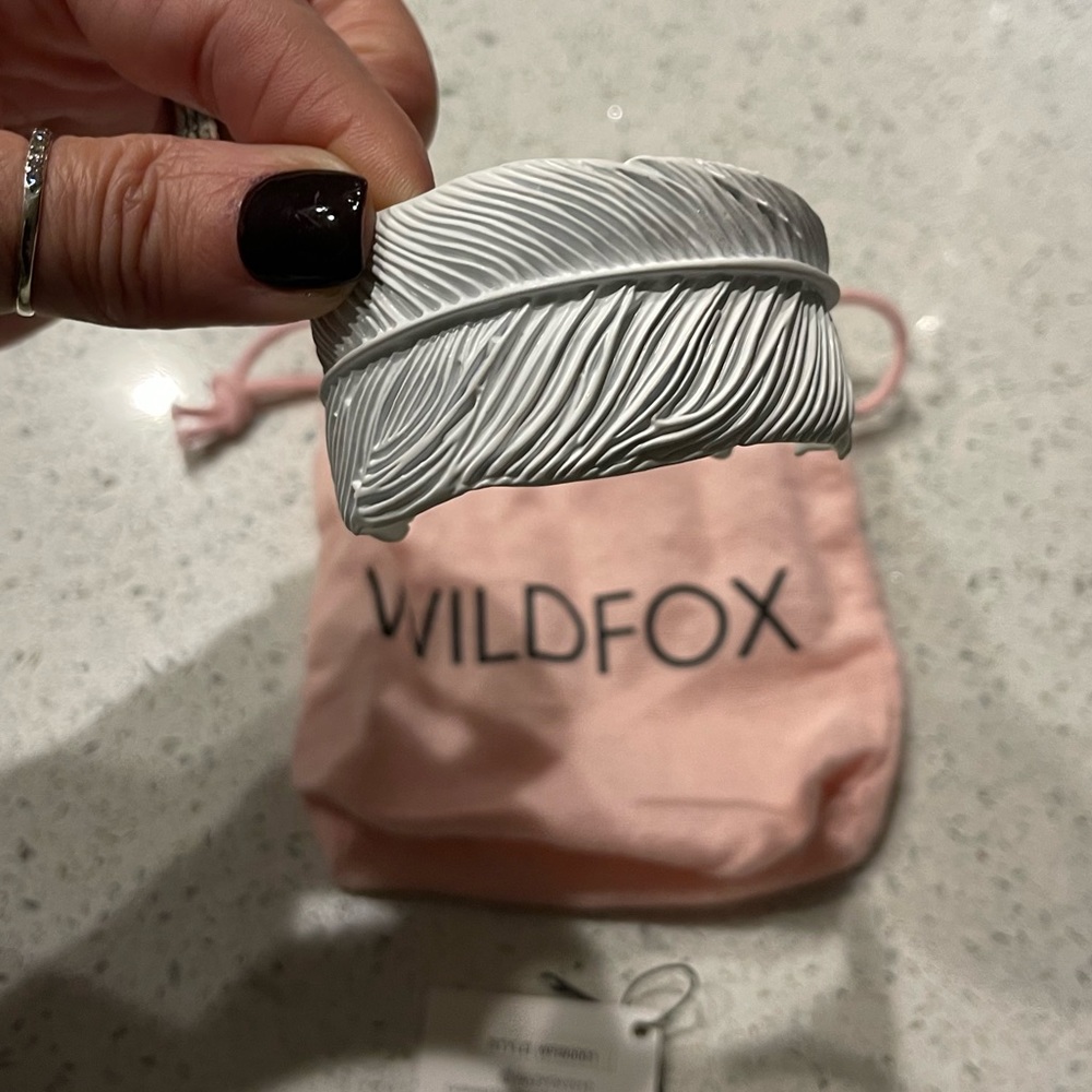 Wildfox feather cuff bracelet  adjustable